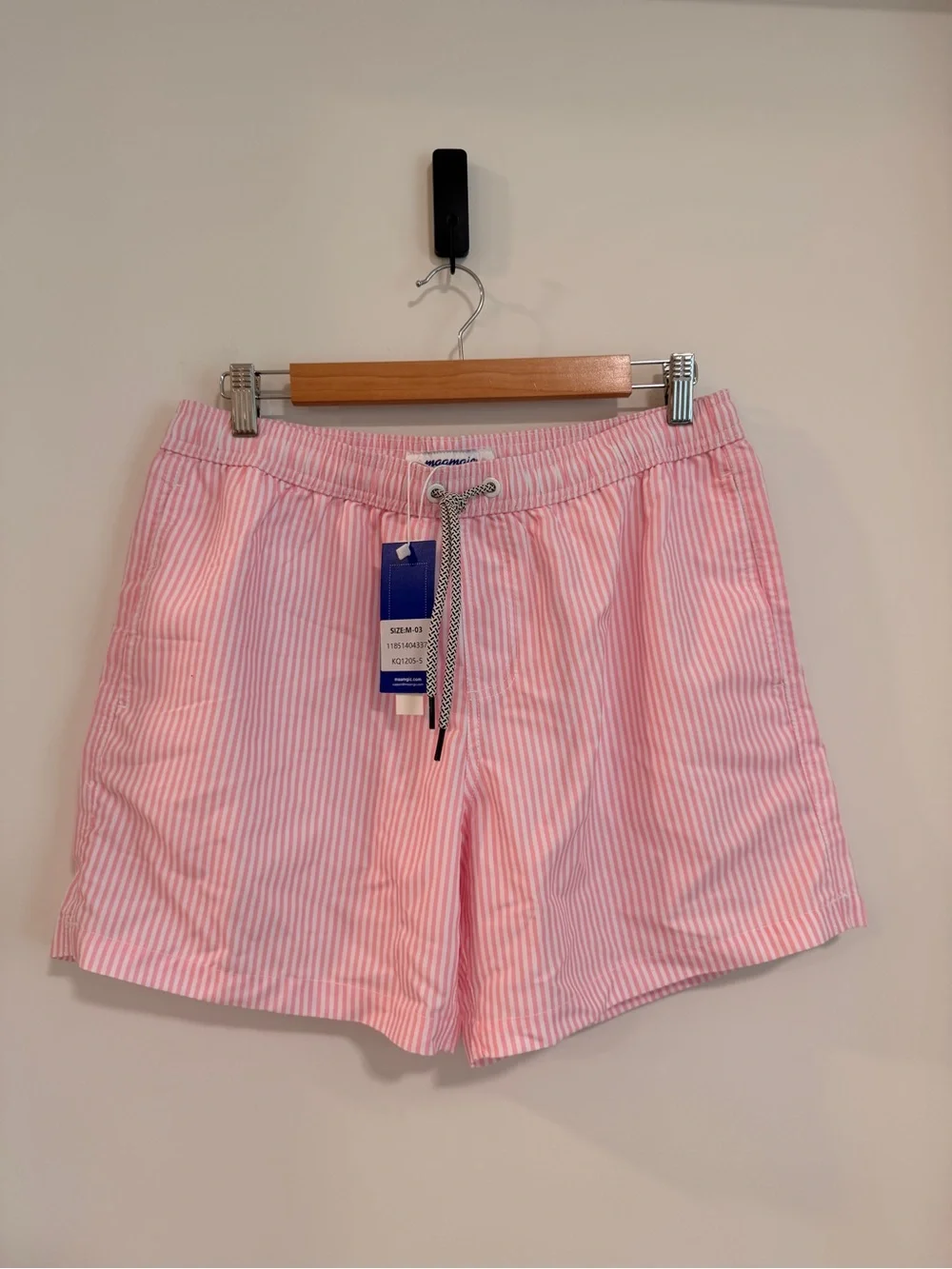 Men's Maamgic Pinstripe Swim Trunks NEW